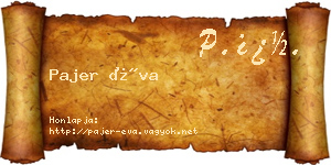 Pajer Éva névjegykártya
